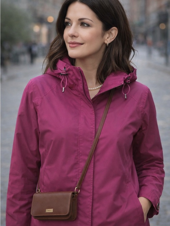 Lands' End Jackets & Blazers - Lands' End Women's Hooded Jacket - Fuchsia
